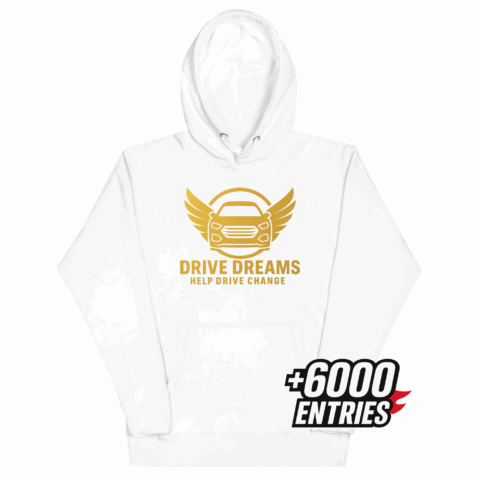 Unisex Hoodie White - Gold Logo