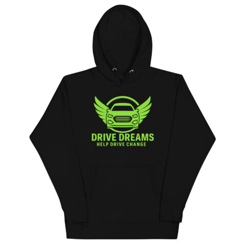 Unisex Hoodie Black - Green Logo