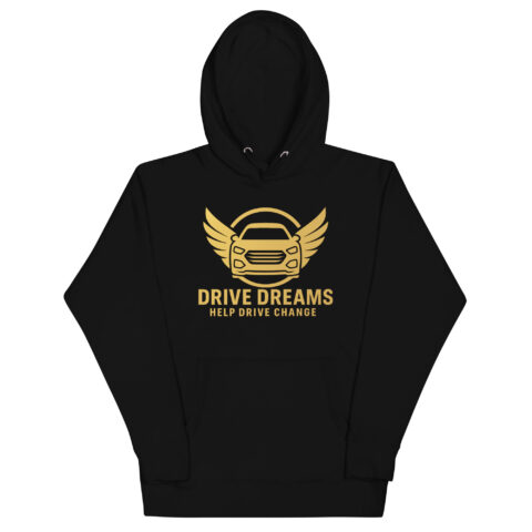 Unisex Hoodie Black - Gold Logo